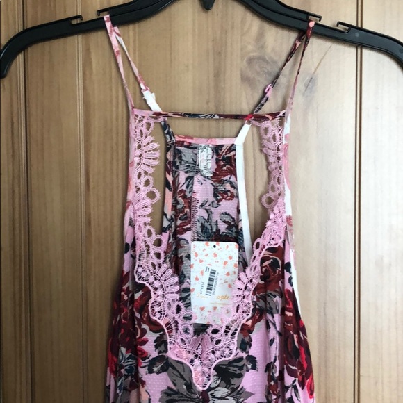 Free People Floral Haze Printed Mini Slip Dress S - Picture 5 of 7
